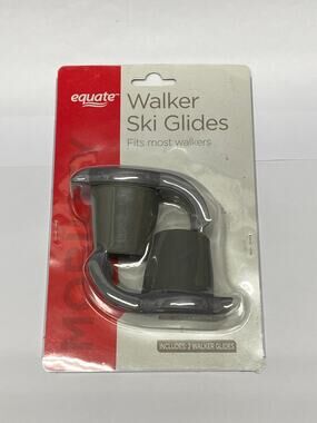 Equate Walker Ski Glides Gray 2 Count Fits Most Walkers New